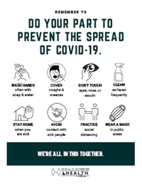 Prevent the spread of COVID-19